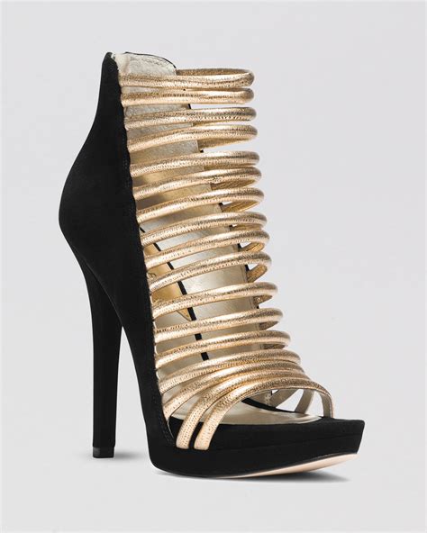 michael kors heels black and gold|michael kors high heel sandals.